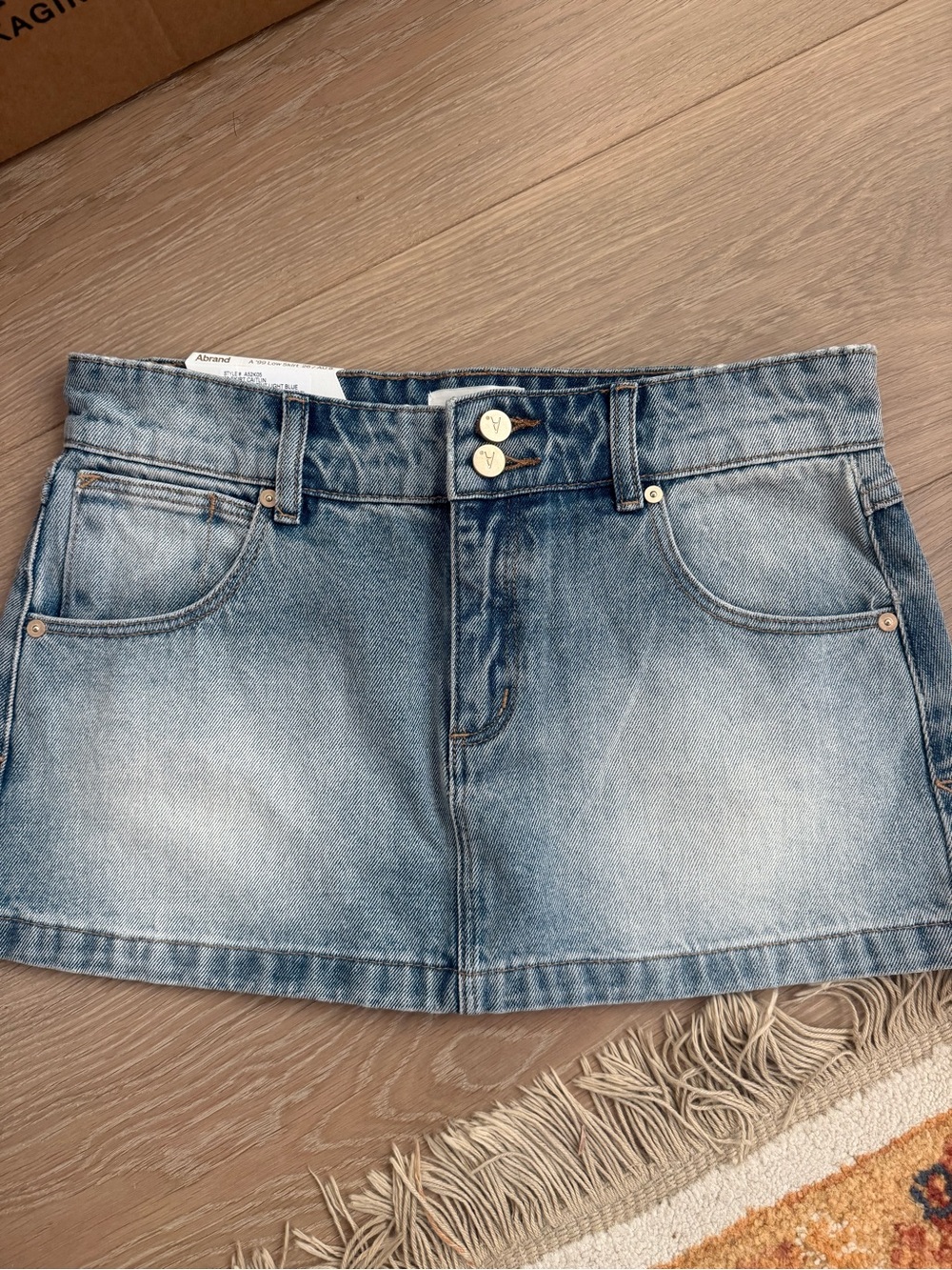 Abrand Light Blue Denim Mini Skirt